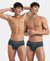 Super Combed Cotton Solid Brief with Ultrasoft Waistband - Deep Slate (Pack of 2)