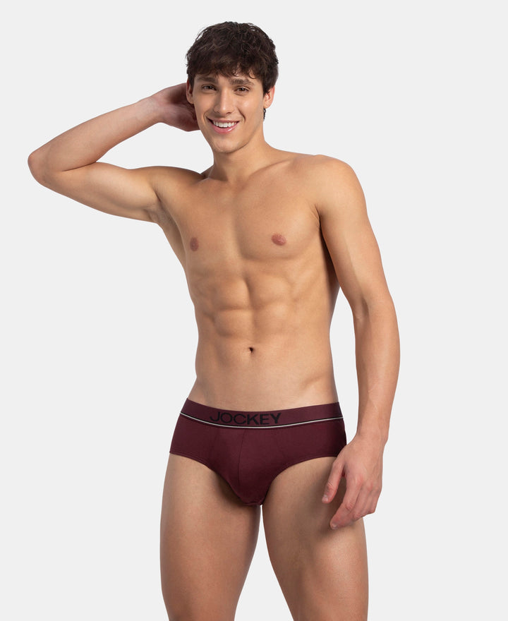 Super Combed Cotton Solid Brief with Ultrasoft Waistband - Port Royale