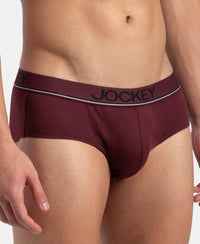 Super Combed Cotton Solid Brief with Ultrasoft Waistband - Port Royale (Pack of 2)