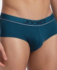 Super Combed Cotton Solid Brief with Ultrasoft Waistband - Seaport Teal