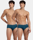 Super Combed Cotton Solid Brief with Ultrasoft Waistband - Seaport Teal (Pack of 2)