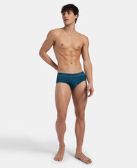 Super Combed Cotton Solid Brief with Ultrasoft Waistband - Seaport Teal (Pack of 2)