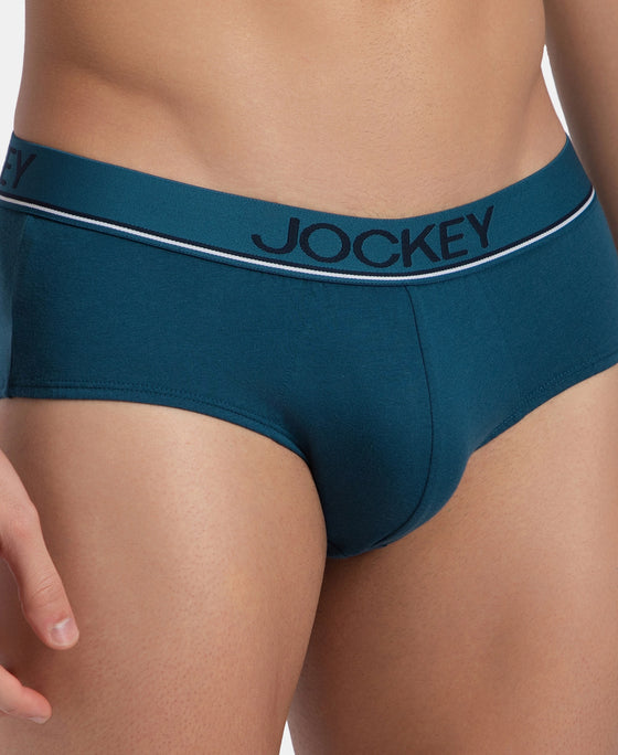 Super Combed Cotton Solid Brief with Ultrasoft Waistband - Seaport Teal (Pack of 2)