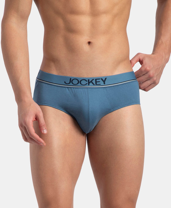 Super Combed Cotton Solid Brief with Ultrasoft Waistband - Stellar (Pack of 2)
