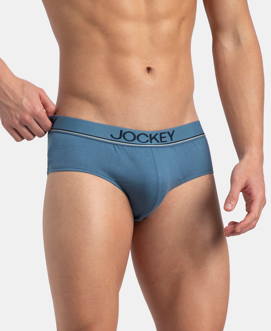 Super Combed Cotton Solid Brief with Ultrasoft Waistband - Stellar (Pack of 2)