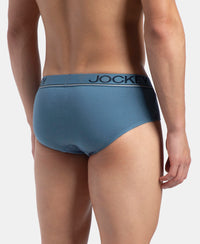 Super Combed Cotton Solid Brief with Ultrasoft Waistband - Stellar (Pack of 2)