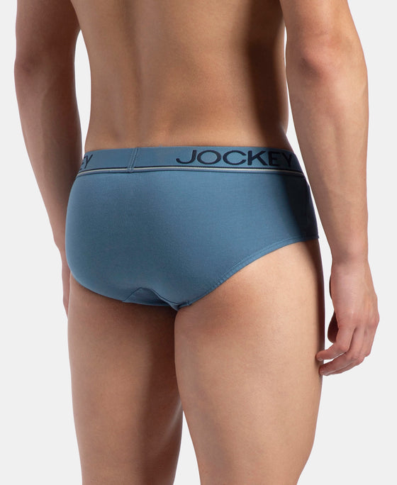 Super Combed Cotton Solid Brief with Ultrasoft Waistband - Stellar (Pack of 2)