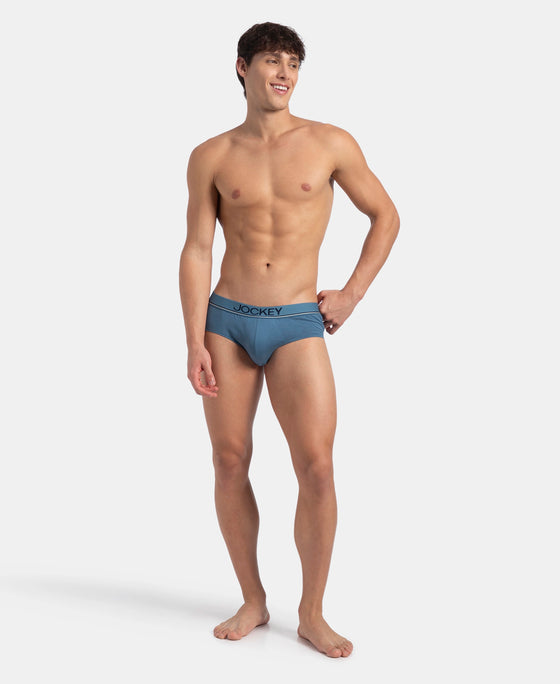 Super Combed Cotton Solid Brief with Ultrasoft Waistband - Stellar (Pack of 2)