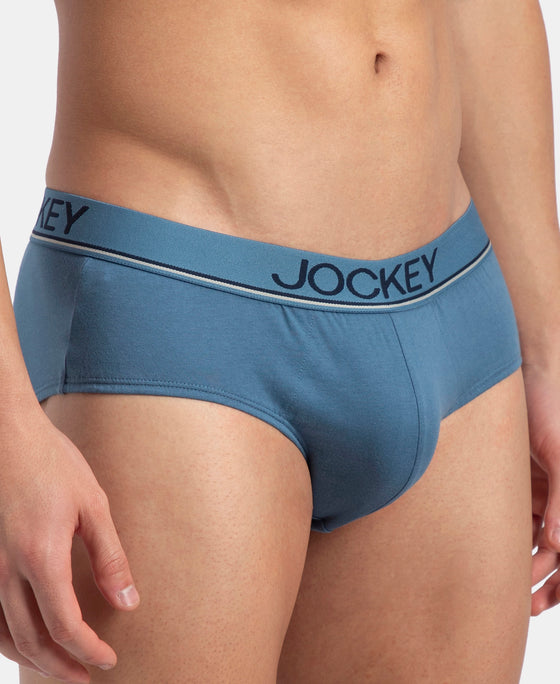 Super Combed Cotton Solid Brief with Ultrasoft Waistband - Stellar (Pack of 2)