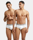 Super Combed Cotton Solid Brief with Ultrasoft Waistband - White (Pack of 2)