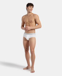Super Combed Cotton Solid Brief with Ultrasoft Waistband - White (Pack of 2)