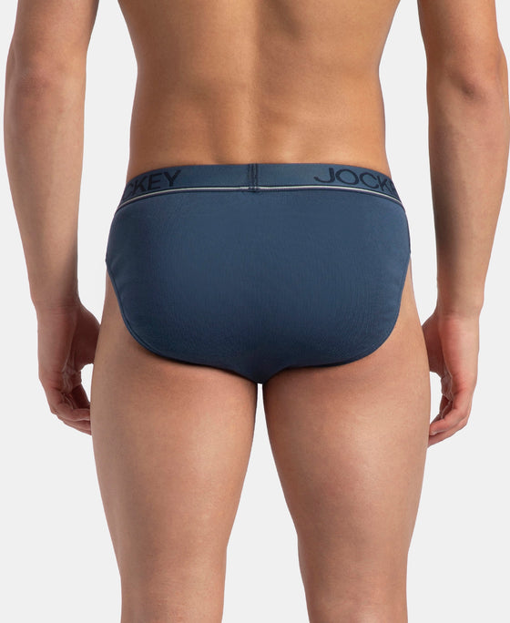 Super Combed Cotton Rib Solid Brief with Ultrasoft Waistband - Dark Denim