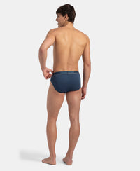 Super Combed Cotton Rib Solid Brief with Ultrasoft Waistband - Dark Denim