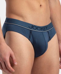 Super Combed Cotton Rib Solid Brief with Ultrasoft Waistband - Dark Denim