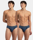 Super Combed Cotton Rib Solid Brief with Ultrasoft Waistband - Dark Denim (Pack of 2)