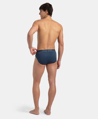 Super Combed Cotton Rib Solid Brief with Ultrasoft Waistband - Dark Denim (Pack of 2)