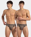 Super Combed Cotton Rib Solid Brief with Ultrasoft Waistband - Dark Khaki (Pack of 2)