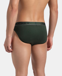 Super Combed Cotton Rib Solid Brief with Ultrasoft Waistband - Deep Forest