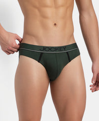 Super Combed Cotton Rib Solid Brief with Ultrasoft Waistband - Deep Forest (Pack of 2)