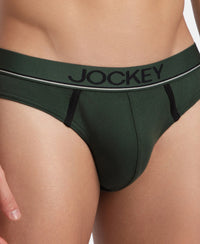 Super Combed Cotton Rib Solid Brief with Ultrasoft Waistband - Deep Forest (Pack of 2)