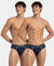 Super Combed Cotton Rib Solid Brief with Ultrasoft Waistband - Deep Navy (Pack of 2)