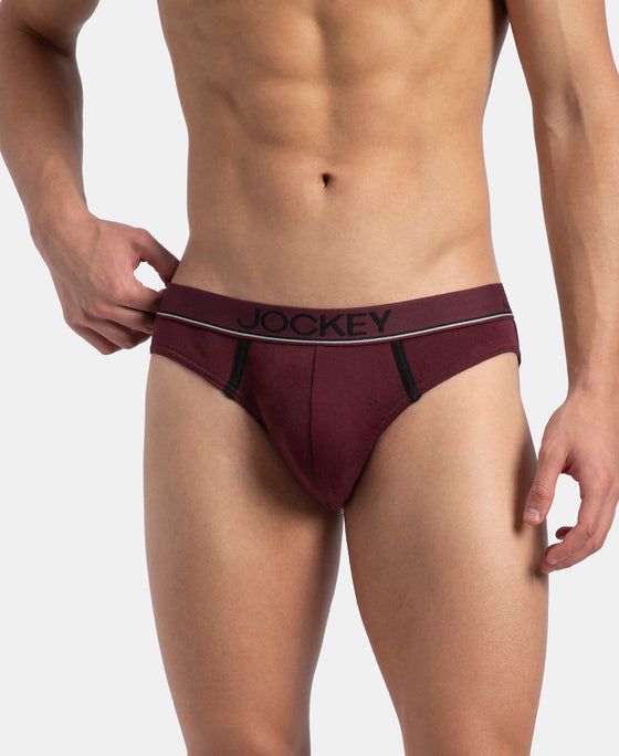 Super Combed Cotton Rib Solid Brief with Ultrasoft Waistband - Port Royale