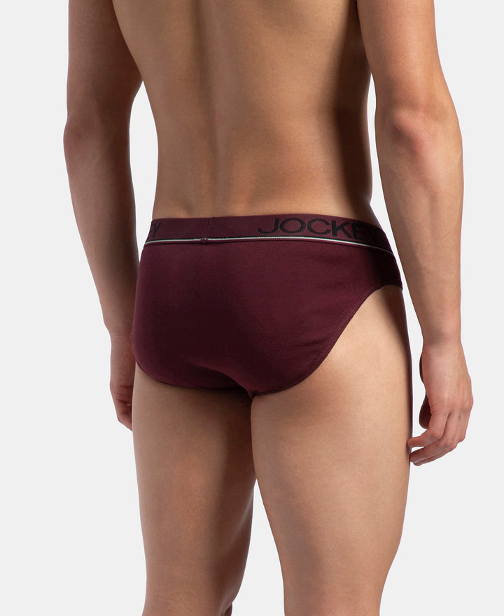 Super Combed Cotton Rib Solid Brief with Ultrasoft Waistband - Port Royale