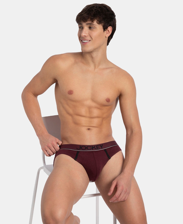 Super Combed Cotton Rib Solid Brief with Ultrasoft Waistband - Port Royale