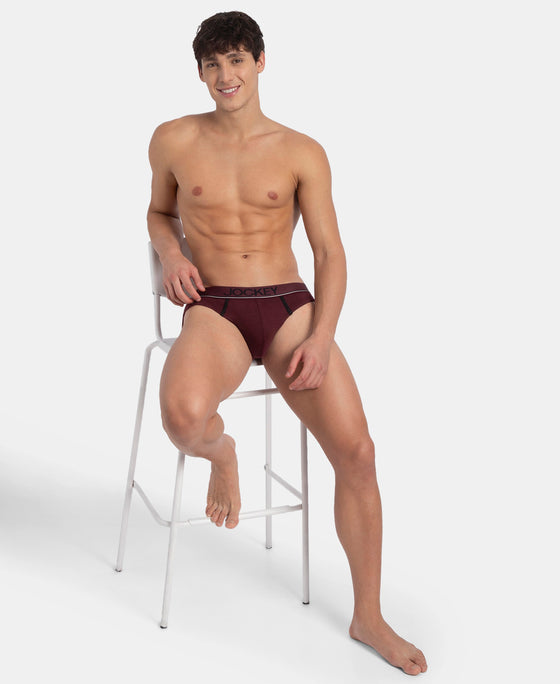 Super Combed Cotton Rib Solid Brief with Ultrasoft Waistband - Port Royale