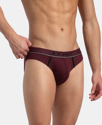 Super Combed Cotton Rib Solid Brief with Ultrasoft Waistband - Port Royale (Pack of 2)