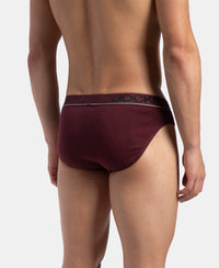 Super Combed Cotton Rib Solid Brief with Ultrasoft Waistband - Port Royale (Pack of 2)