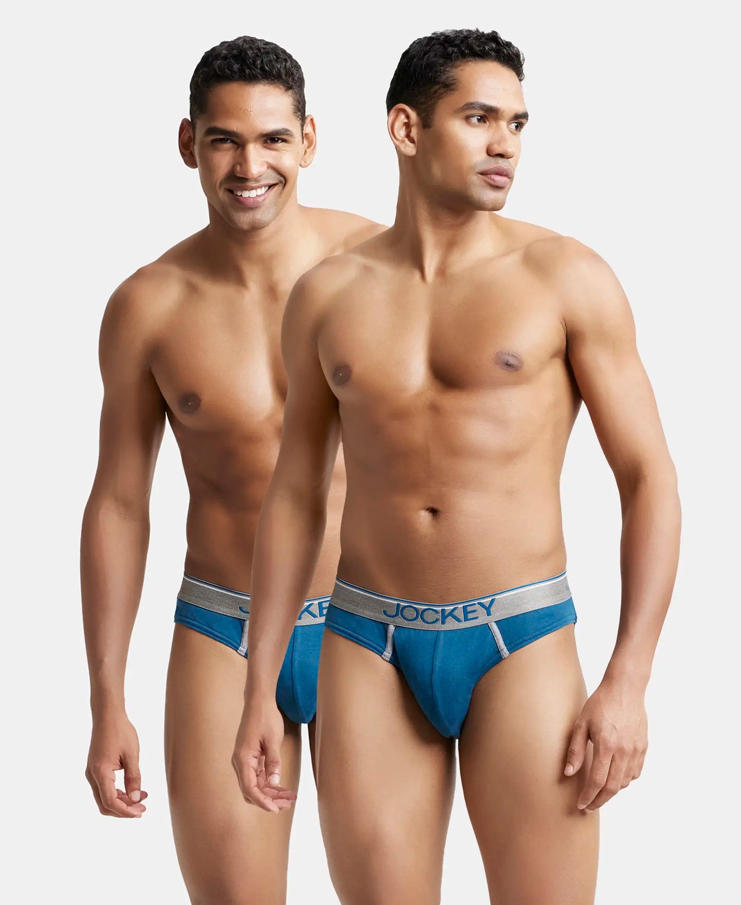 Super Combed Cotton Rib Solid Brief with Ultrasoft Waistband - Seaport Teal (Pack of 2)