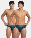 Super Combed Cotton Rib Solid Brief with Ultrasoft Waistband - Seaport Teal (Pack of 2)