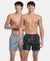 Super Combed Mercerized Cotton Woven Printed Inner Boxers with Ultrasoft and Durable Inner Waistband - Slate & Balsam Green (Pack of 2)