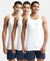 Super Combed Cotton Rib Round Neck Sleeveless Vest with StayFresh Properties - White (Pack of 3)