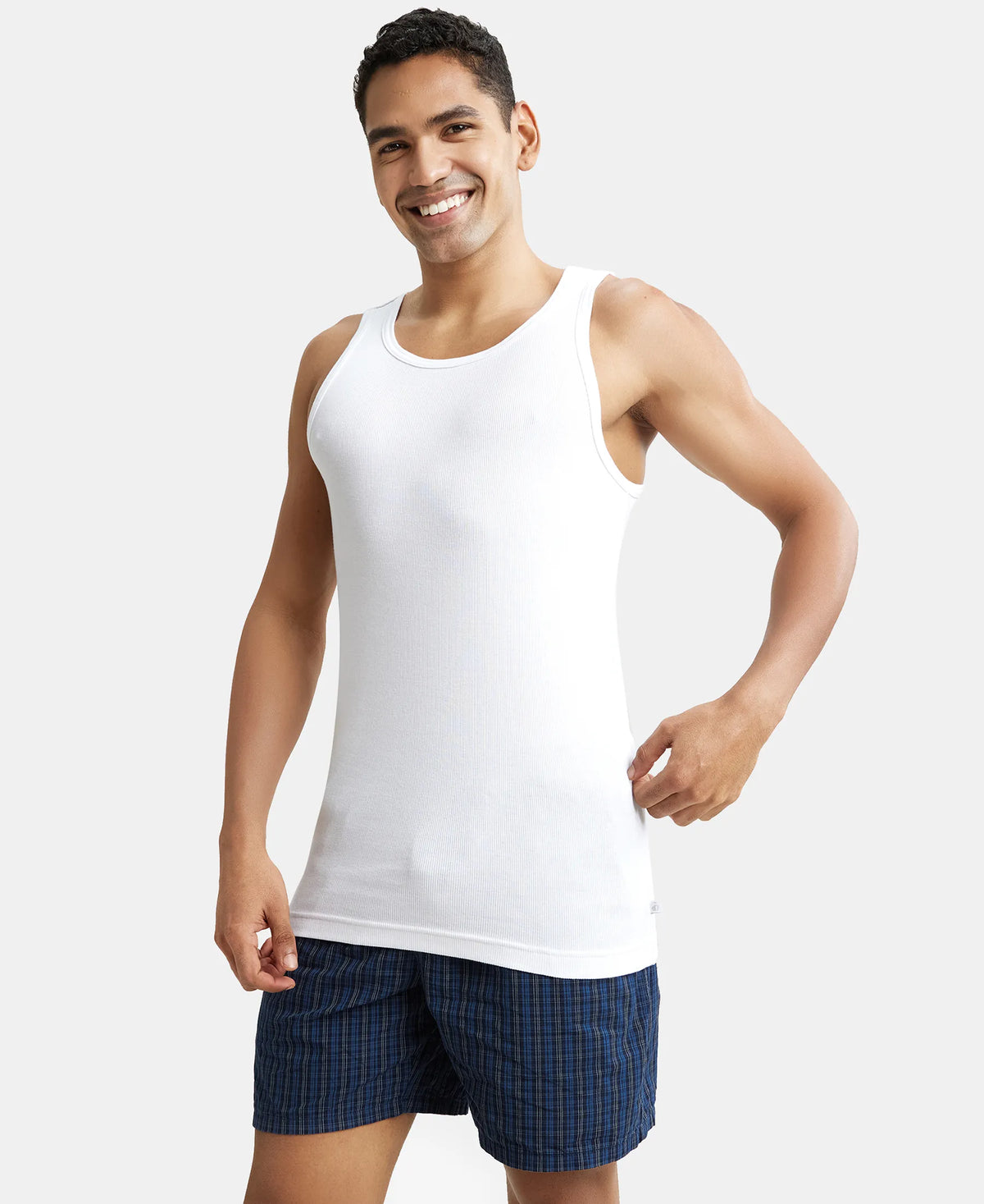 Round Neck Rib Vest Buy Super Combed Cotton Rib Round Neck Sleeveless Vest with StayFresh ...