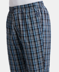 Super Combed Mercerized Cotton Woven Fabric Regular Fit Printed Bermuda with Side Pockets - Navy1