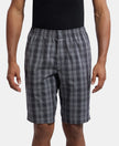 Super Combed Mercerized Cotton Woven Fabric Regular Fit Printed Bermuda with Side Pockets - Quiet Shade