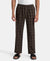 Super Combed Cotton Woven Fabric Regular Fit Checkered Pyjama with Side Pockets - Olive Black