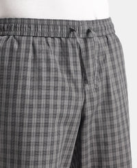Super Combed Cotton Woven Fabric Regular Fit Checkered Pyjama with Side Pockets - New Quiet Shade