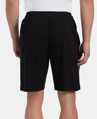 Pack of 2 Super Combed Cotton Rich Regular Fit Shorts with Side Pockets - Black & Thyme