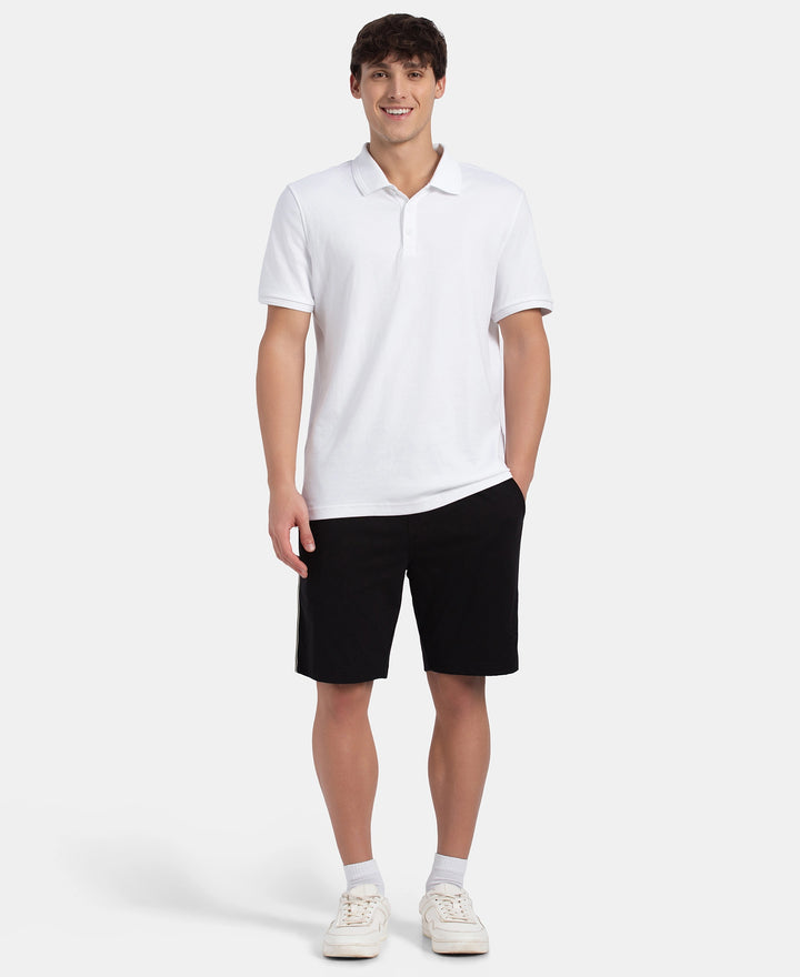 Pack of 2 Super Combed Cotton Rich Regular Fit Shorts with Side Pockets - Black & Thyme