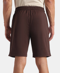 Super Combed Cotton Rich Regular Fit Shorts with Side Pockets - Java & Black Moon Struck