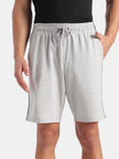 Super Combed Cotton Rich Regular Fit Shorts with Side Pockets - Steel Grey Melange & Navy Moonstruck