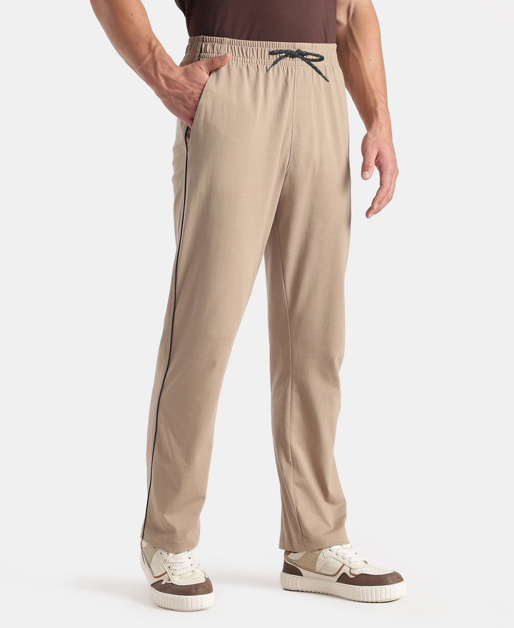 Super Combed Cotton Rich Regular Fit Trackpant with Side Pockets - Desert Taupe