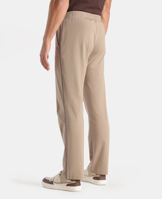 Super Combed Cotton Rich Regular Fit Trackpant with Side Pockets - Desert Taupe