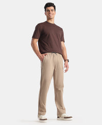 Super Combed Cotton Rich Regular Fit Trackpant with Side Pockets - Desert Taupe
