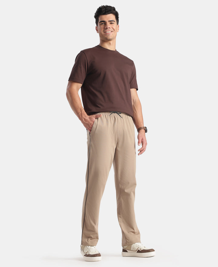 Super Combed Cotton Rich Regular Fit Trackpant with Side Pockets - Desert Taupe