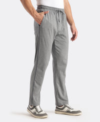Super Combed Cotton Rich Regular Fit Trackpant with Side Pockets - Mid Grey Melange