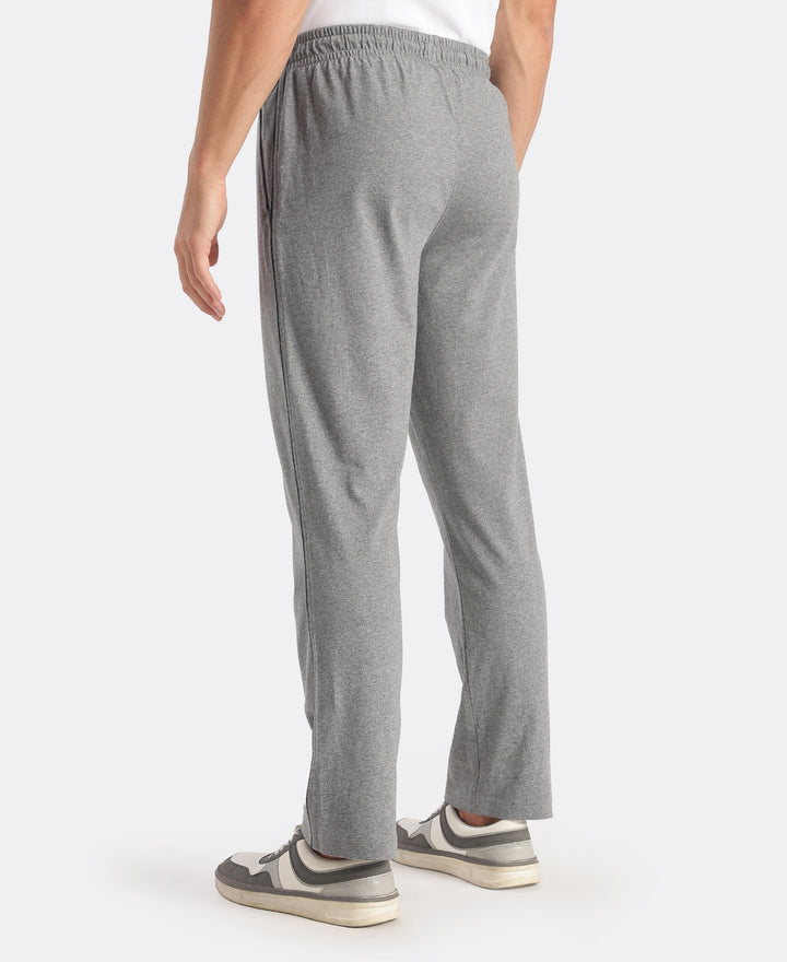 Super Combed Cotton Rich Regular Fit Trackpant with Side Pockets - Mid Grey Melange